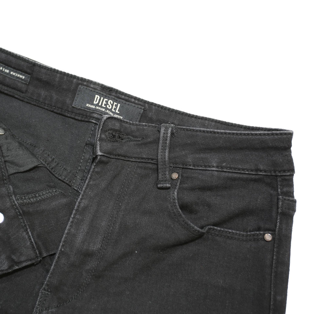DIESEL Womens Jeans Black Slim Skinny Denim W26 L30 Stylish Casual