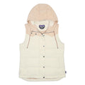 PATAGONIA Womens Cream & Beige Hooded Nylon Puffer Jacket M Outdoor Warm Zip