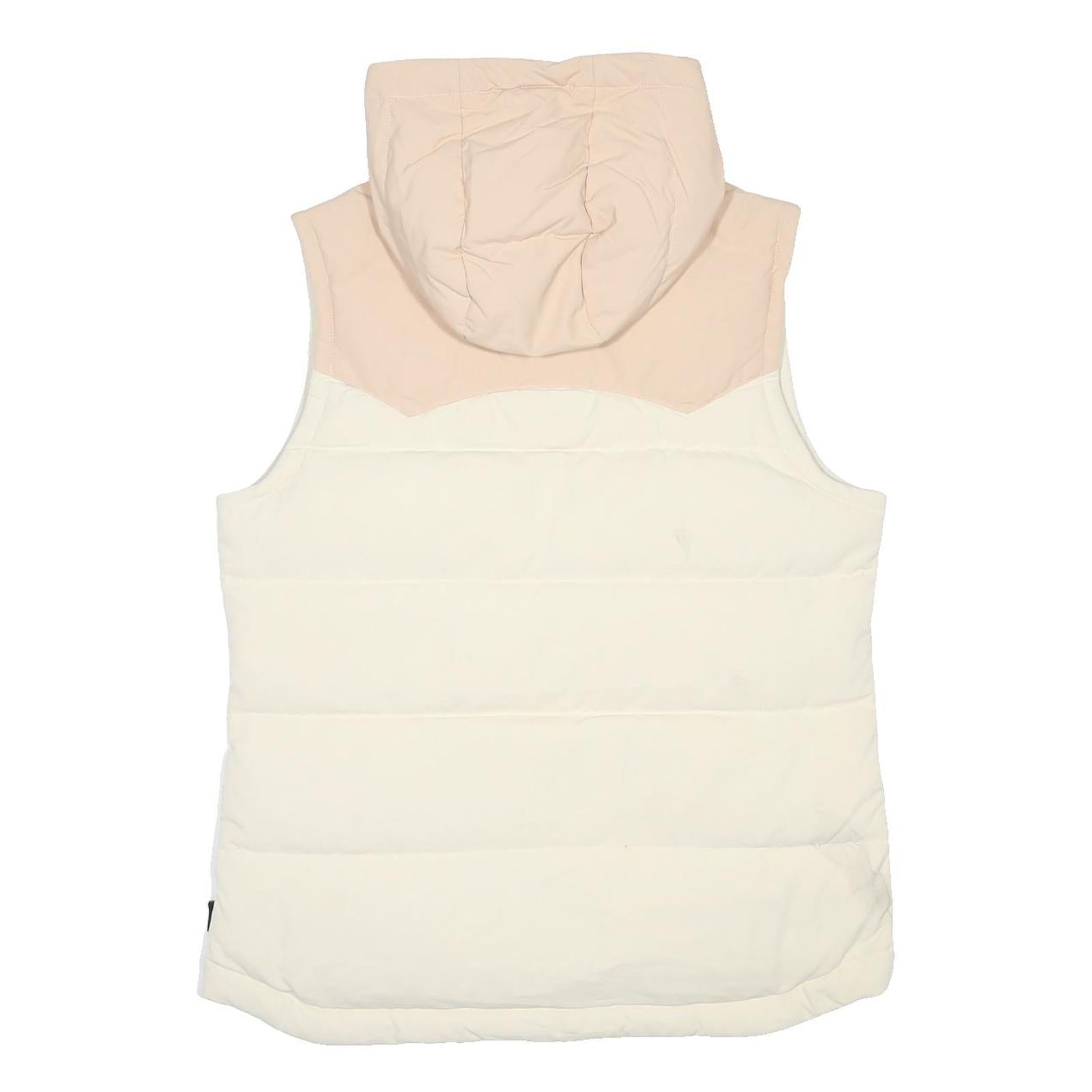 PATAGONIA Womens Cream & Beige Hooded Nylon Puffer Jacket M Outdoor Warm Zip