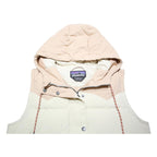 PATAGONIA Womens Cream & Beige Hooded Nylon Puffer Jacket M Outdoor Warm Zip