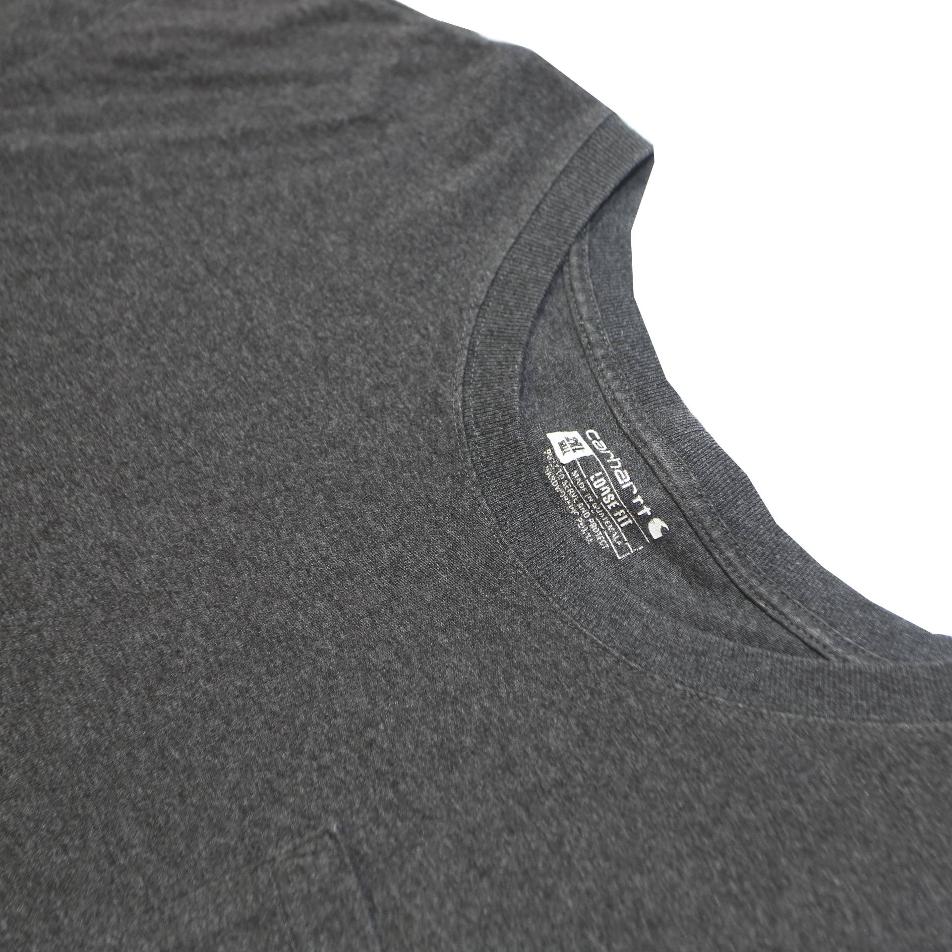 CARHARTT Mens Grey Pocket T-Shirt 2XL Short Sleeve Crew Neck Cotton Blend Casual