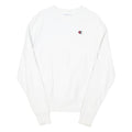 CHAMPION REVERSE WEAVE Mens White S Crew Neck Cotton Blend Sweatshirt Pullover
