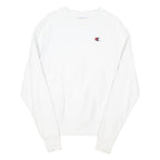 CHAMPION REVERSE WEAVE Mens White S Crew Neck Cotton Blend Sweatshirt Pullover