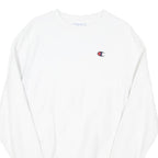 CHAMPION REVERSE WEAVE Mens White S Crew Neck Cotton Blend Sweatshirt Pullover