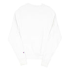 CHAMPION REVERSE WEAVE Mens White S Crew Neck Cotton Blend Sweatshirt Pullover