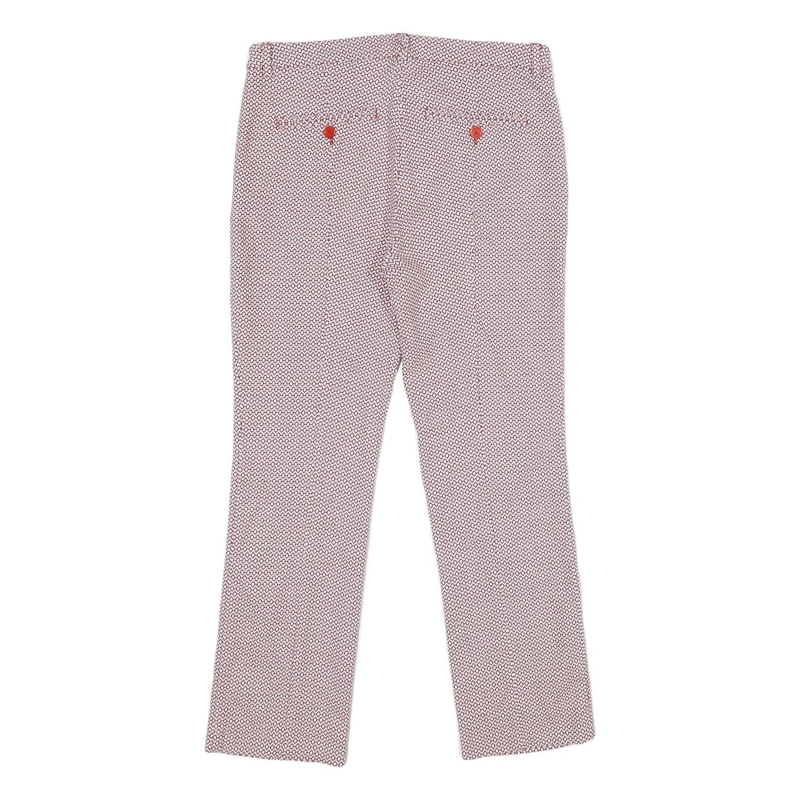 WEEKEND MAX MARA Womens Cotton Blend Red & White Regular Straight Trousers W28