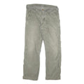 CARHARTT Mens Cotton Blend Regular Fit Beige Trousers W32 L29 Zip Closure