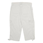 STYLE & CO Womens White Casual Cotton Blend Cargo Shorts UK 12 W30 Button