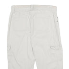 STYLE & CO Womens White Casual Cotton Blend Cargo Shorts UK 12 W30 Button