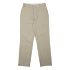 DICKIES Womens Classic Beige Straight Trousers W30 L30 Workwear Zip Closure