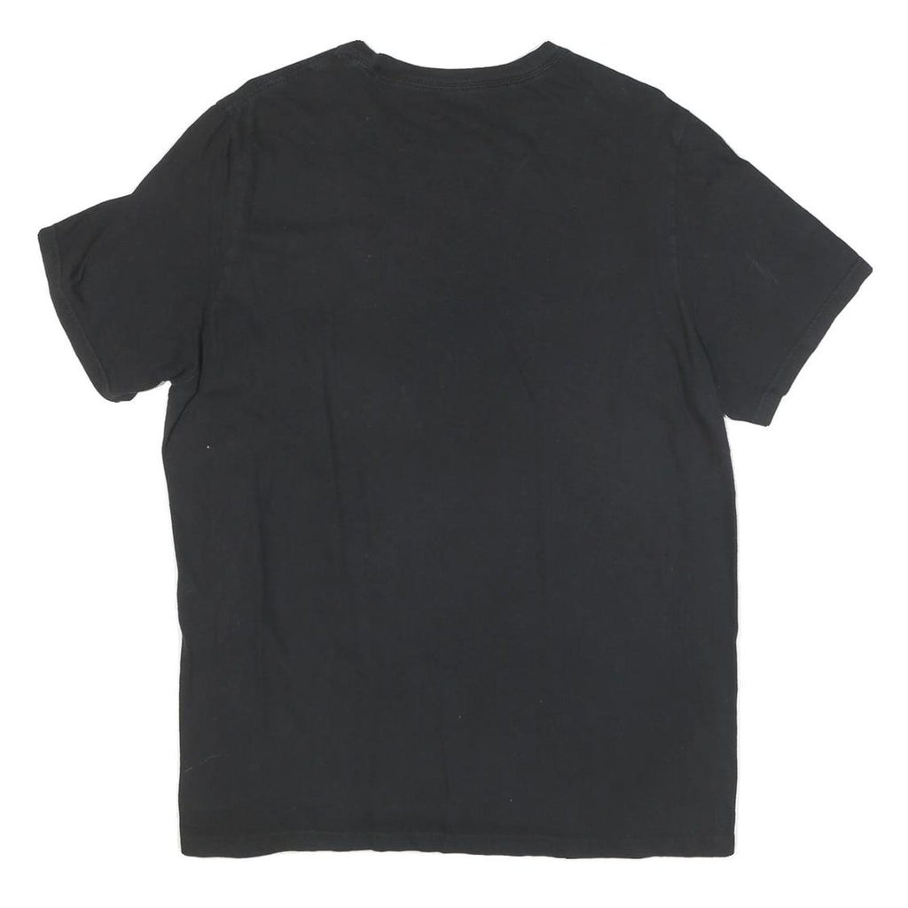ADIDAS Mens Black Graphic T-Shirt L Short Sleeve Crew Neck Cotton Blend Logo