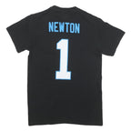 NFL Mens Black Carolina Panthers Graphic T-Shirt S Short Sleeve Crew Neck
