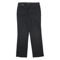 LAUREN RALPH LAUREN Womens Black Regular Fit Straight Cotton Blend Trousers W32