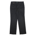 LAUREN RALPH LAUREN Womens Black Regular Fit Straight Cotton Blend Trousers W32