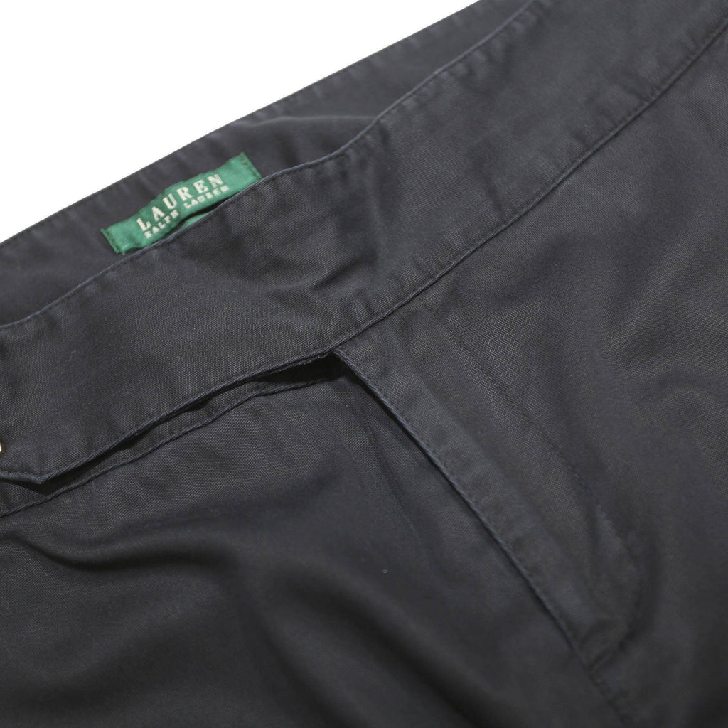 LAUREN RALPH LAUREN Womens Black Regular Fit Straight Cotton Blend Trousers W32
