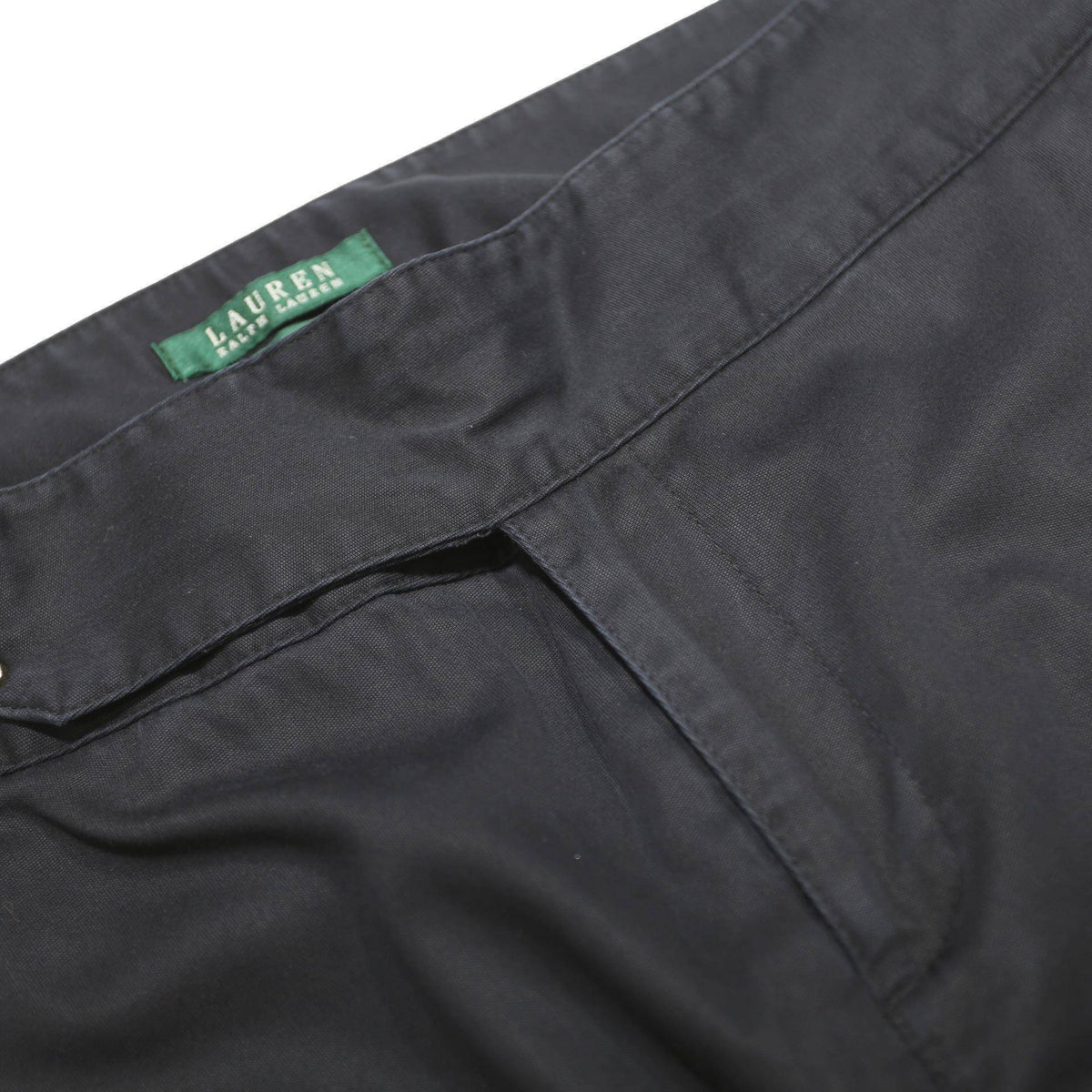 LAUREN RALPH LAUREN Womens Black Regular Fit Straight Cotton Blend Trousers W32