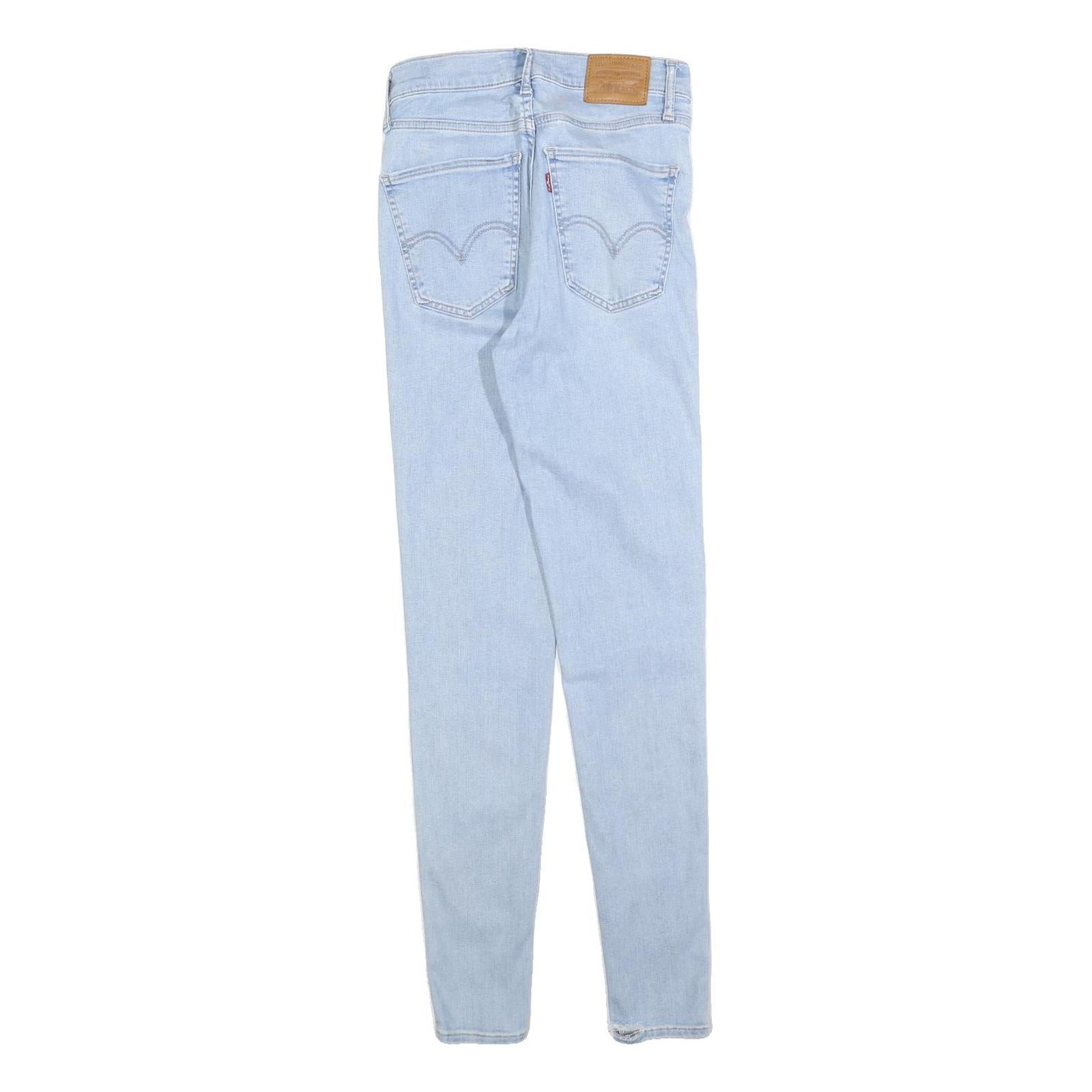 LEVI'S Womens Slim Light Blue Denim Jeans W26 L30 Classic Zip Pocket Detail