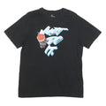 NIKE Mens Black Graphic T-Shirt M Short Sleeve Crew Neck Basketball Print