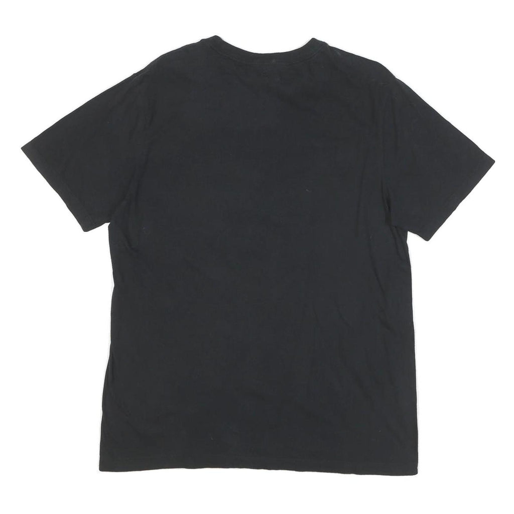 NIKE Mens Black Graphic T-Shirt M Short Sleeve Crew Neck Basketball Print