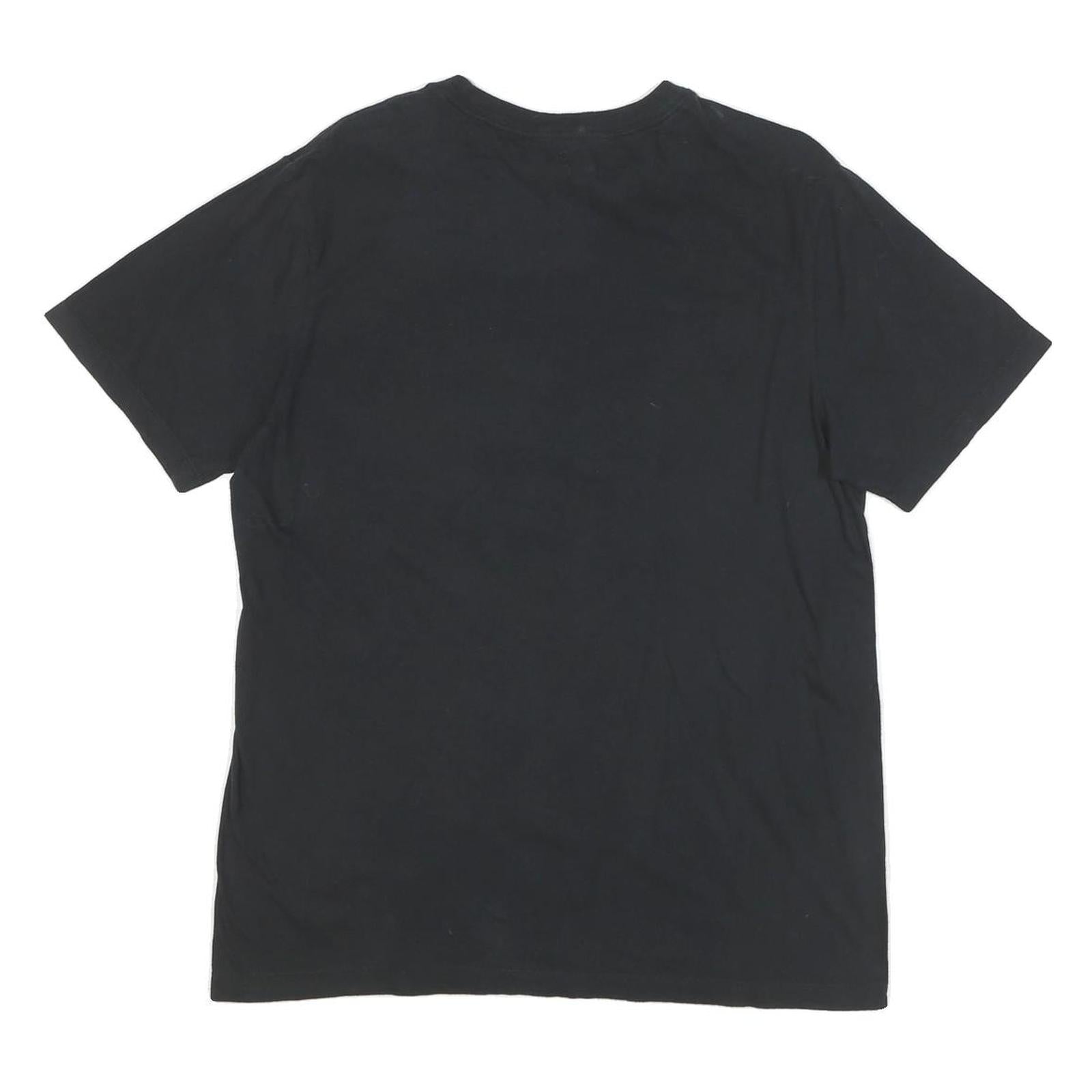 NIKE Mens Black Graphic T-Shirt M Short Sleeve Crew Neck Basketball Print