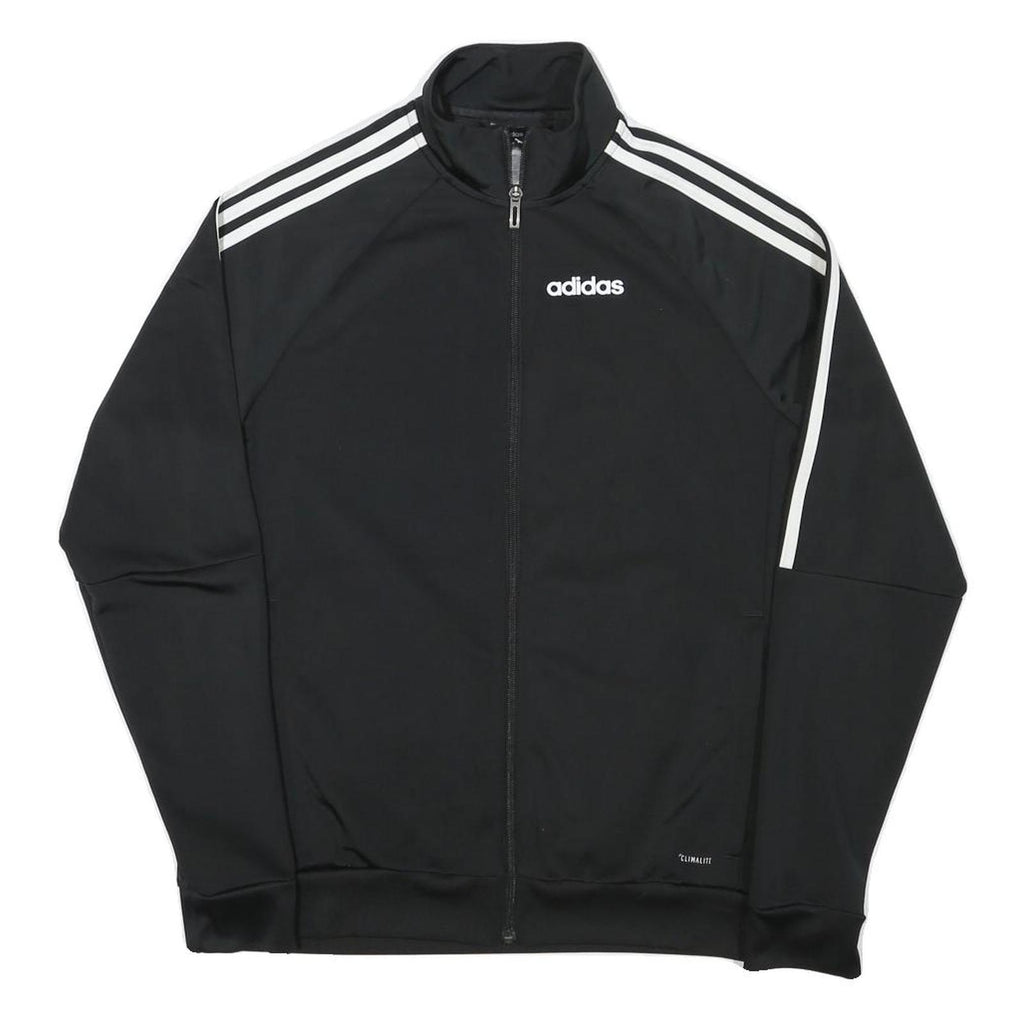 ADIDAS Mens Black Classic Zip Jacket XS Polyester Blend Plain Track Top