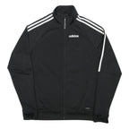ADIDAS Mens Black Classic Zip Jacket XS Polyester Blend Plain Track Top