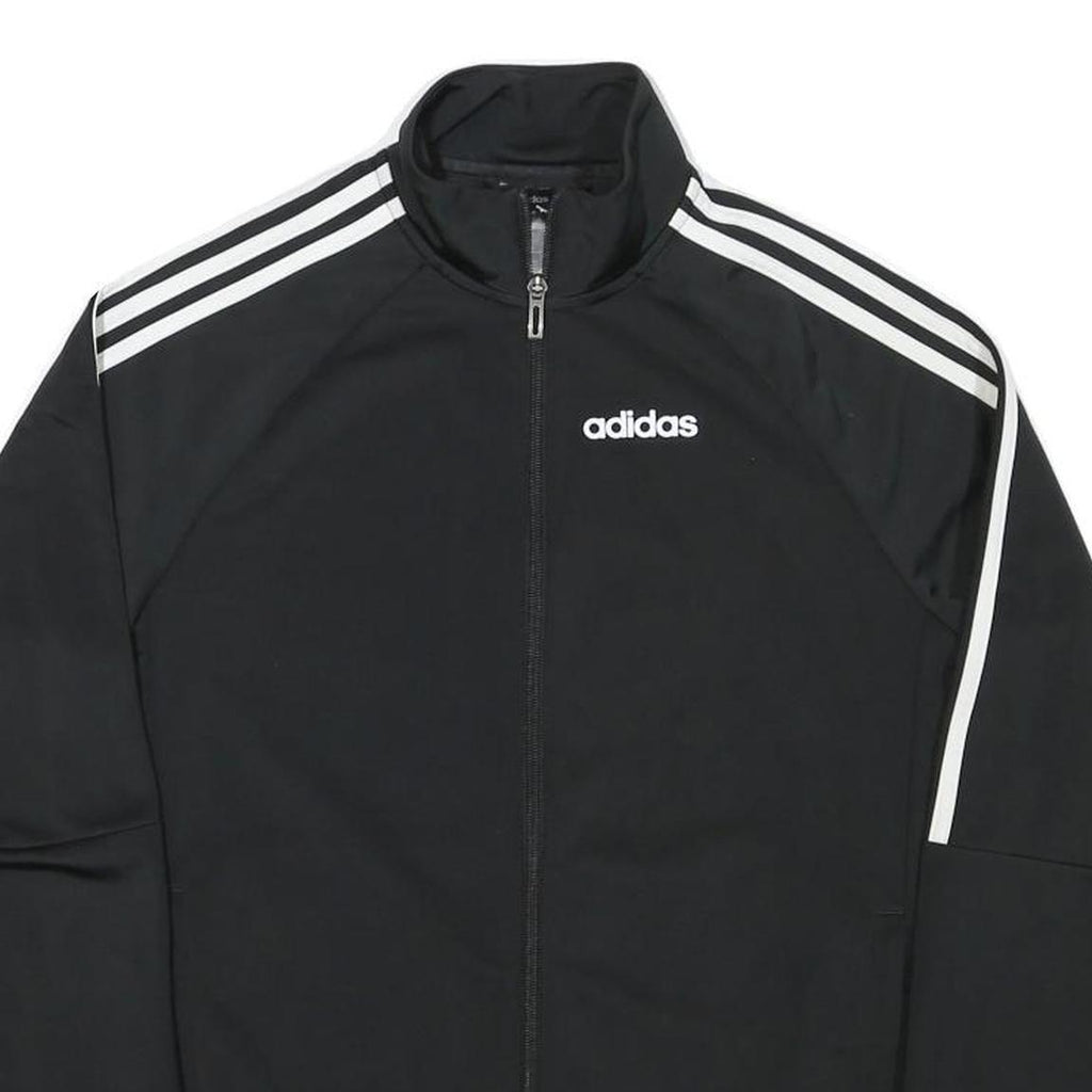 ADIDAS Mens Black Classic Zip Jacket XS Polyester Blend Plain Track Top