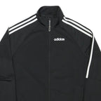 ADIDAS Mens Black Classic Zip Jacket XS Polyester Blend Plain Track Top