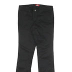 DICKIES Womens Cotton Blend Black Regular Flared Trousers W30 L31 Workwear