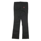 DICKIES Womens Cotton Blend Black Regular Flared Trousers W30 L31 Workwear