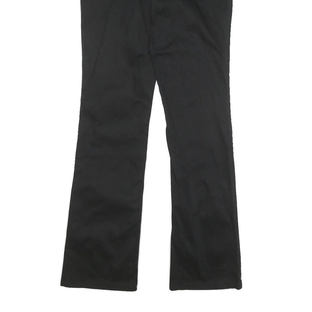DICKIES Womens Cotton Blend Black Regular Flared Trousers W30 L31 Workwear