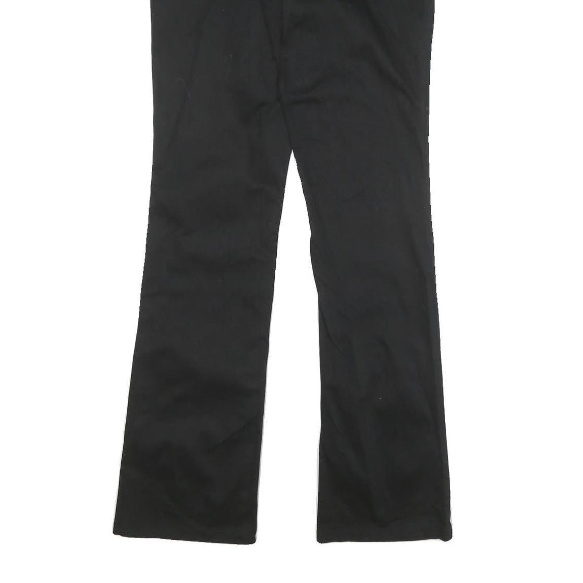 DICKIES Womens Cotton Blend Black Regular Flared Trousers W30 L31 Workwear