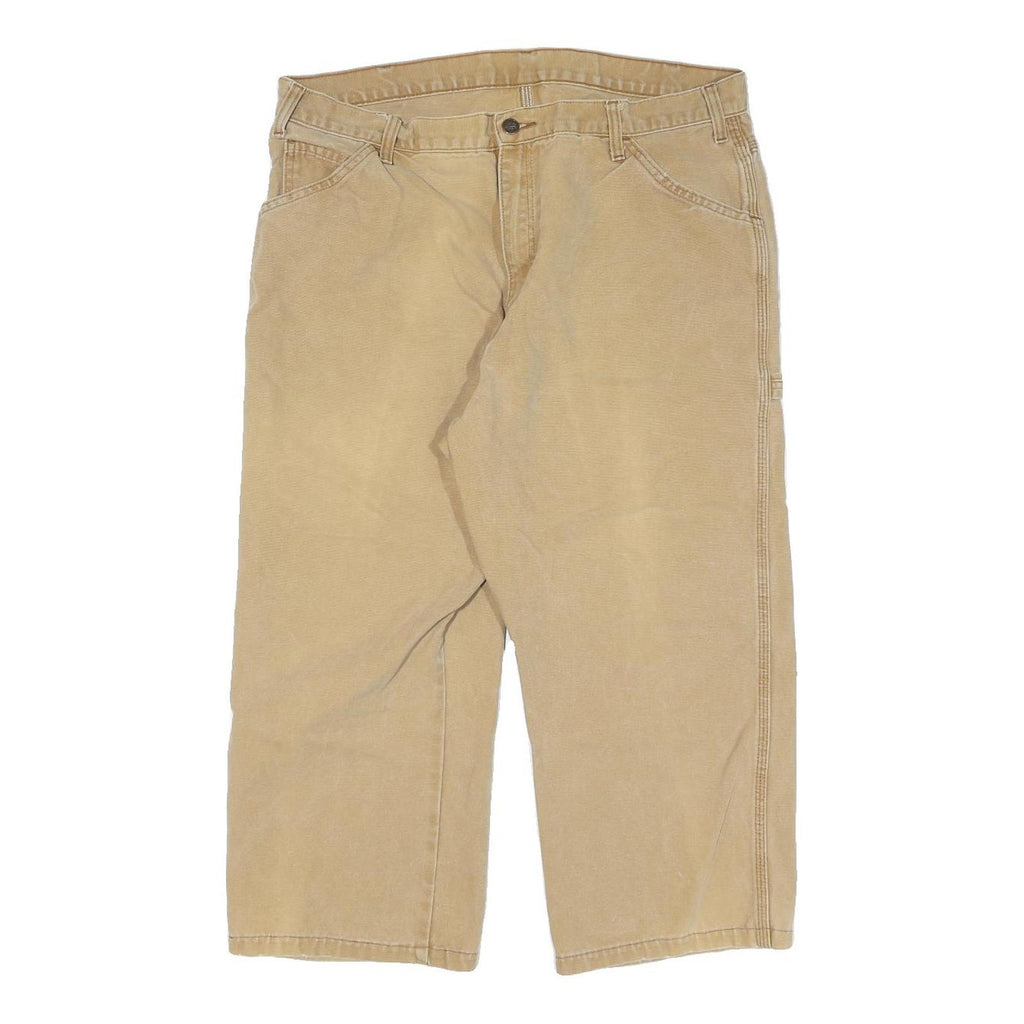 DICKIES Mens Jeans Beige Relaxed Straight Denim Medium W38 L22 Workwear Pants
