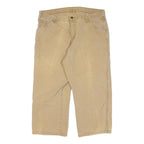 DICKIES Mens Jeans Beige Relaxed Straight Denim Medium W38 L22 Workwear Pants