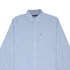 TOMMY HILFIGER Mens Shirt Blue Striped Long Sleeve S