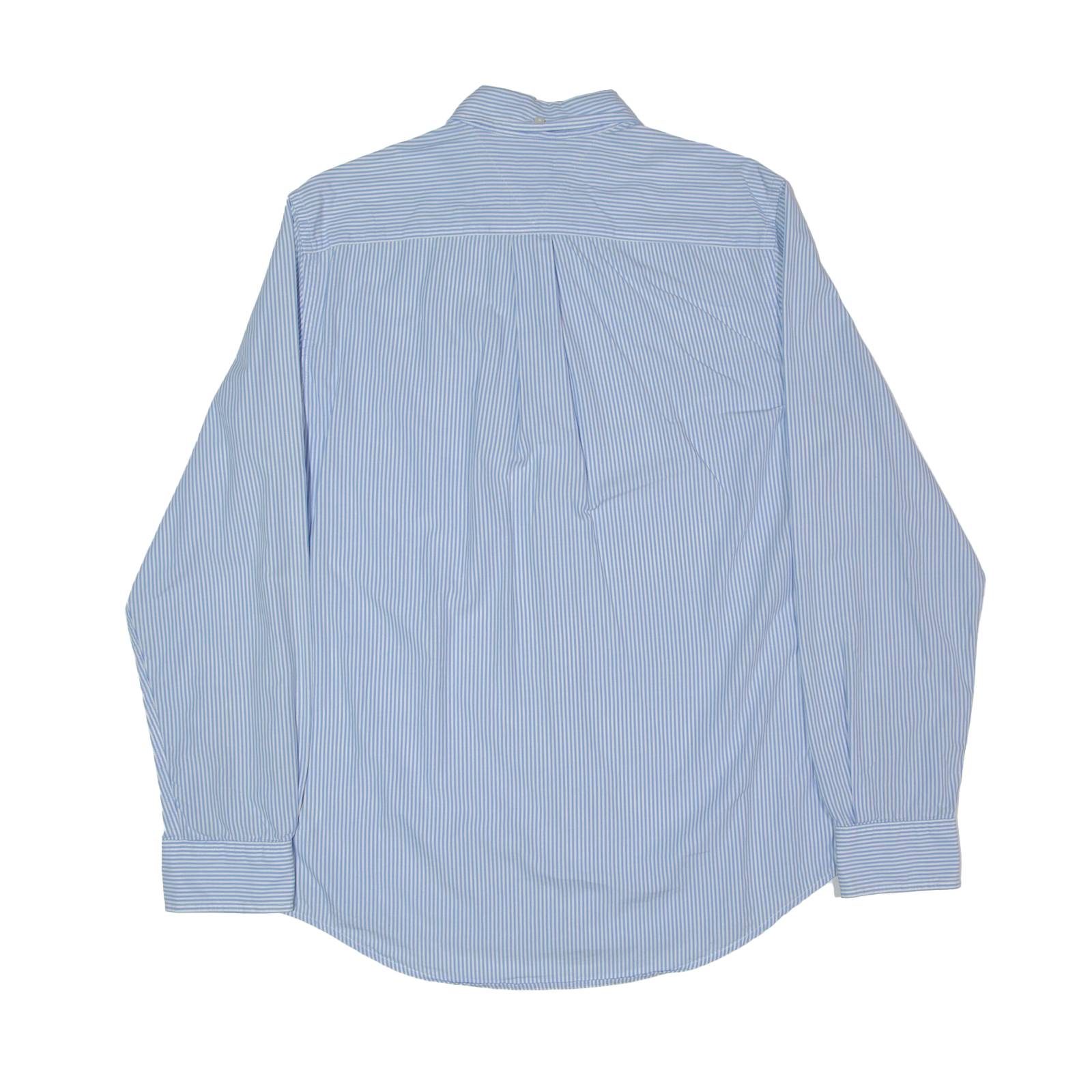 TOMMY HILFIGER Mens Shirt Blue Striped Long Sleeve S