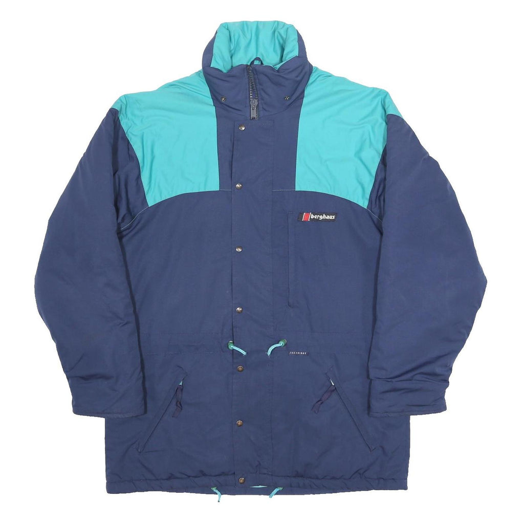 BERGHAUS Mens Blue & Green Outdoor Jacket XL Polyester Blend Woven Colourblock