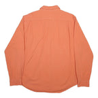 POLO RALPH LAUREN Mens Orange Plain Cotton Shirt XL Long Sleeve Button Spread