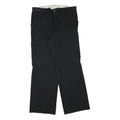 DICKIES Mens Black Regular Fit Cargo Trousers W34 L31 Cotton Blend Zip Closure