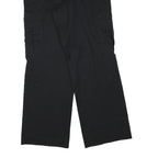 DICKIES Mens Black Regular Fit Cargo Trousers W34 L31 Cotton Blend Zip Closure