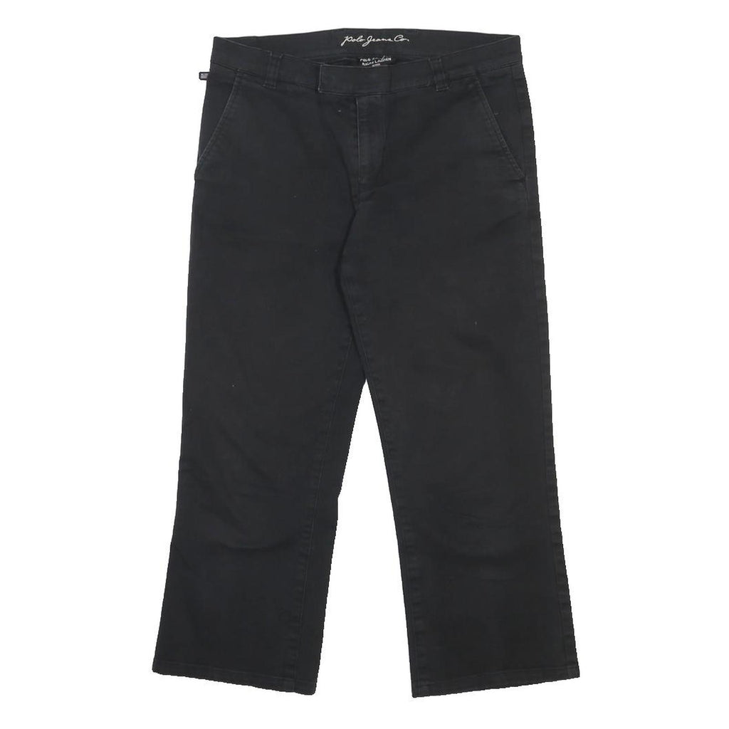 RALPH LAUREN POLO JEANS COMPANY Womens Cotton Blend Black Regular Straight