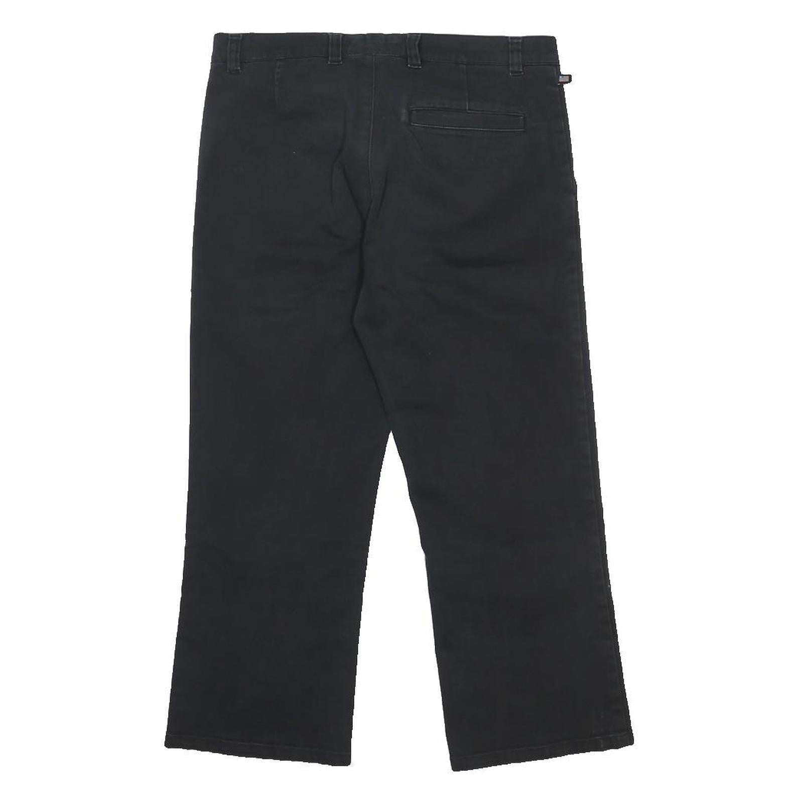 RALPH LAUREN POLO JEANS COMPANY Womens Cotton Blend Black Regular Straight