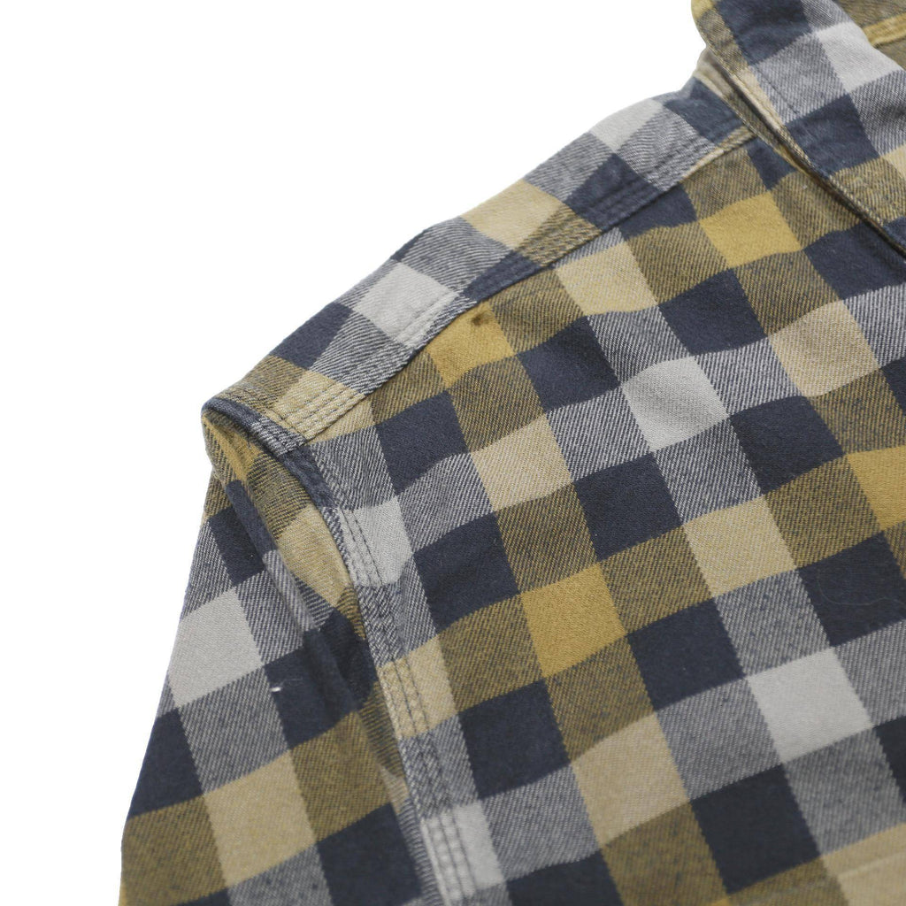 CARHARTT Mens Green & Black Check Shirt L Cotton Blend Casual Long Sleeve