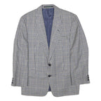 ARTHUR BELL Mens Black & White Check Jacket M Wool Blend Button Closure Classic