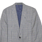 ARTHUR BELL Mens Black & White Check Jacket M Wool Blend Button Closure Classic