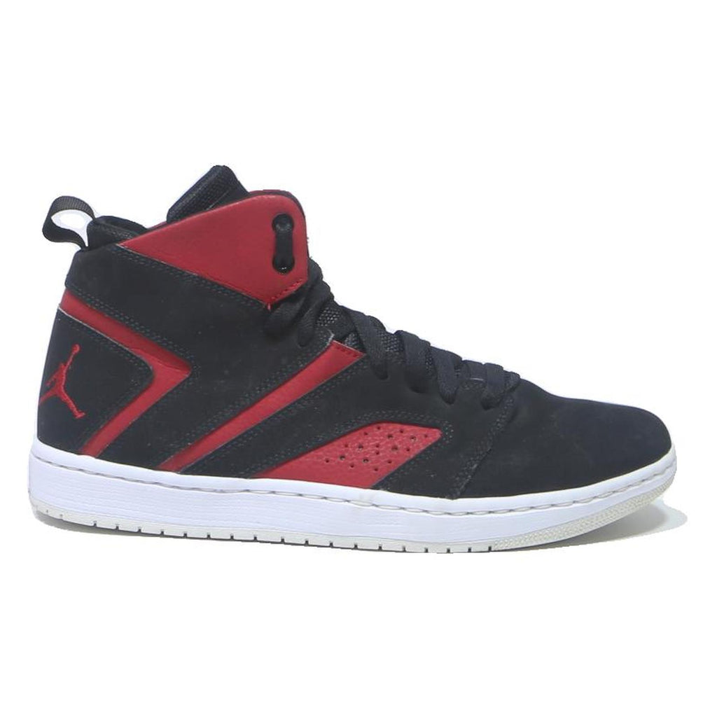 AIR JORDAN Mens High Top Trainers Black & Red Synthetic UK 7.5 Comfortable