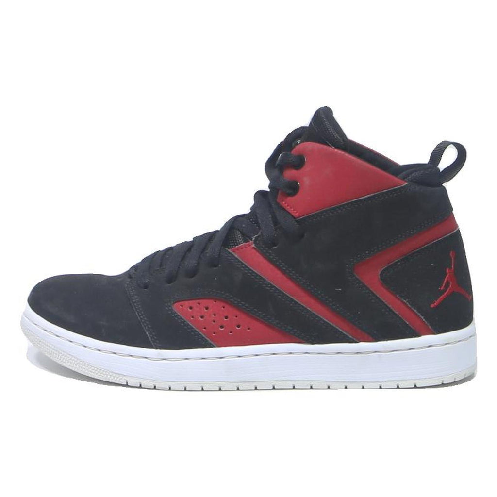 AIR JORDAN Mens High Top Trainers Black & Red Synthetic UK 7.5 Comfortable