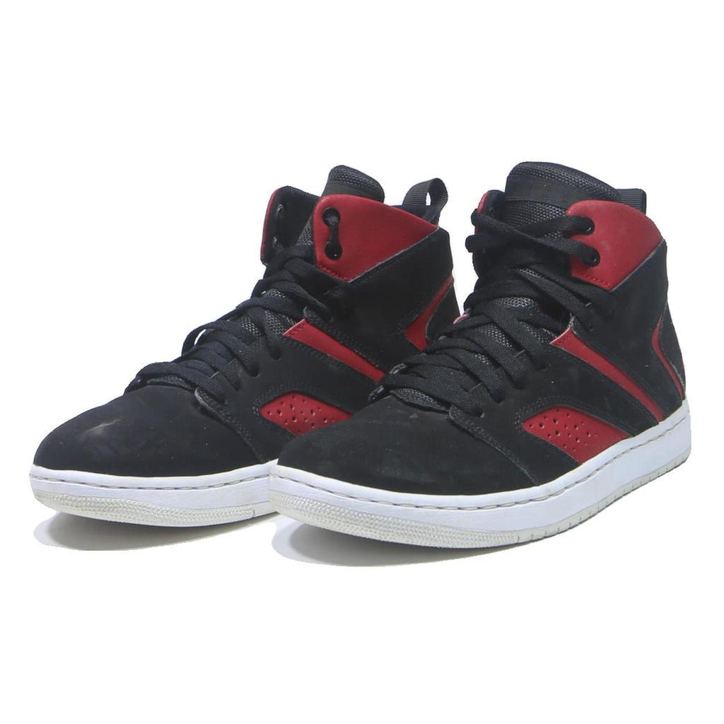 AIR JORDAN Mens High Top Trainers Black & Red Synthetic UK 7.5 Comfortable