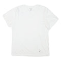 NAUTICA Mens White V-Neck T-Shirt M Cotton Blend Crew Neck Short Sleeve Casual