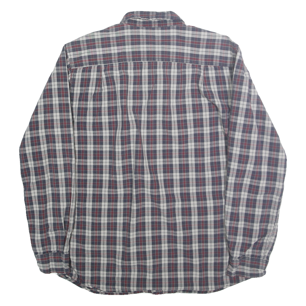 CARHARTT Mens Blue & Red Checked Cotton Blend Shirt M Long Sleeve Casual